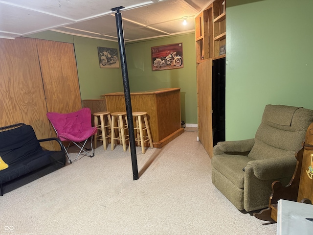 4065 W New Castle Rd, Frankfort, IN 46041 - sitting room featuring a bar and carpet flooring