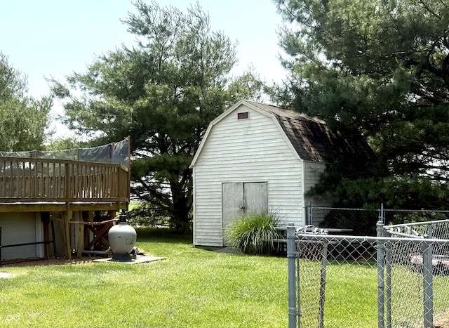 4065 W New Castle Rd, Frankfort, IN 46041 - view of yard featuring a storage shed and a deck