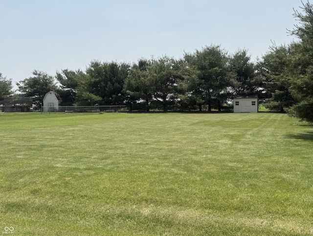4065 W New Castle Rd, Frankfort, IN 46041 - view of grassy yard featuring a storage unit