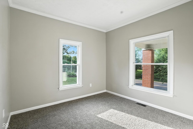 1430 W 14th St, Anderson, IN 46016 - carpeted spare room with ornamental molding and healthy amount of natural light