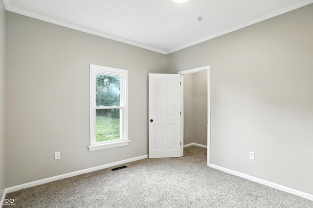 1430 W 14th St, Anderson, IN 46016 - spare room with crown molding and carpet floors