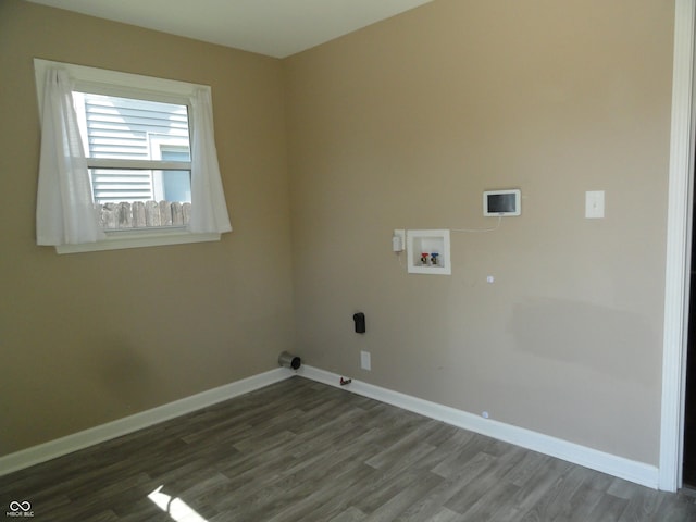 2502 N Harding St, Indianapolis, IN 46208 - laundry area featuring washer hookup, gas dryer hookup, and wood finished floors