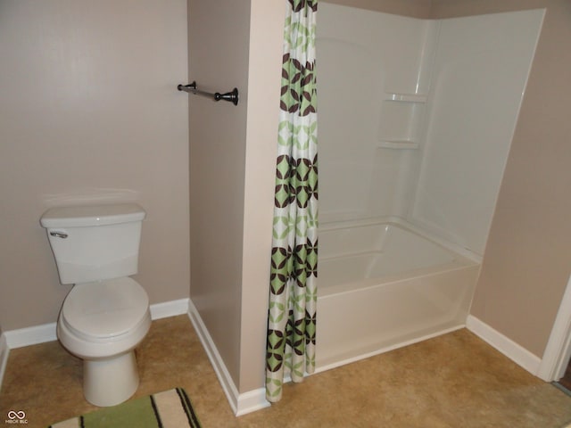 2502 N Harding St, Indianapolis, IN 46208 - bathroom with toilet and shower / tub combo with curtain