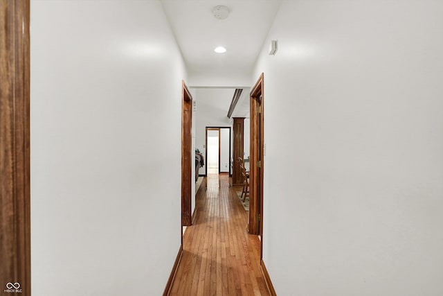 1456 Bent Tree Pl, Greenwood, IN 46143 - hallway featuring light wood finished floors and recessed lighting