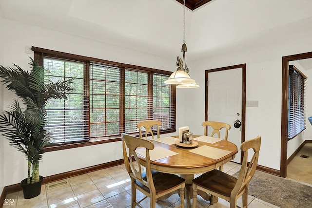 1456 Bent Tree Pl, Greenwood, IN 46143 - dining area featuring light tile patterned flooring and baseboards