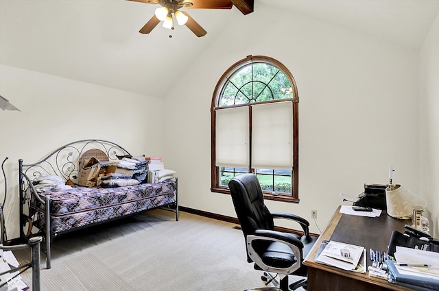 1456 Bent Tree Pl, Greenwood, IN 46143 - carpeted bedroom with an office area and a ceiling fan