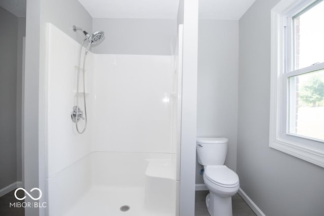 1855 E Deb Dr, North Vernon, IN 47265 - bathroom featuring toilet and a shower