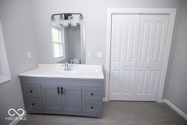 1855 E Deb Dr, North Vernon, IN 47265 - bathroom with vanity and a closet