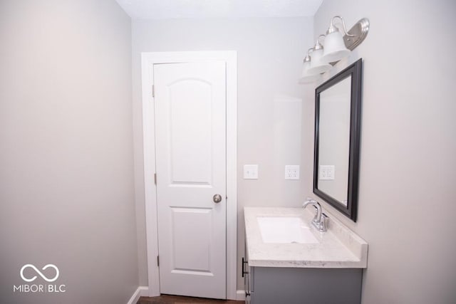1855 E Deb Dr, North Vernon, IN 47265 - bathroom featuring vanity and baseboards