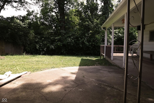 4318 Mesa Ct, Indianapolis, IN 46241 - view of green lawn with a patio area