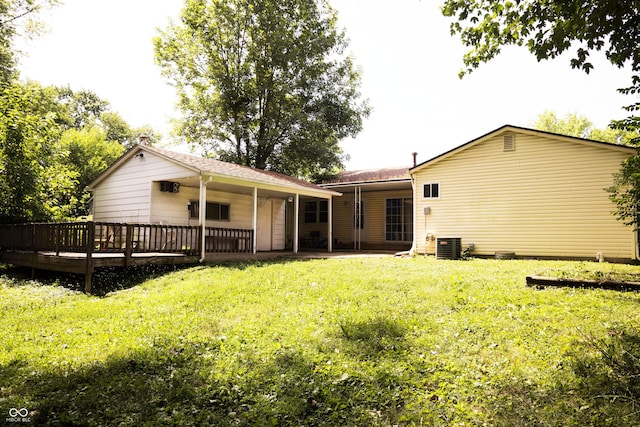 4318 Mesa Ct, Indianapolis, IN 46241 - rear view of house with a yard and a deck