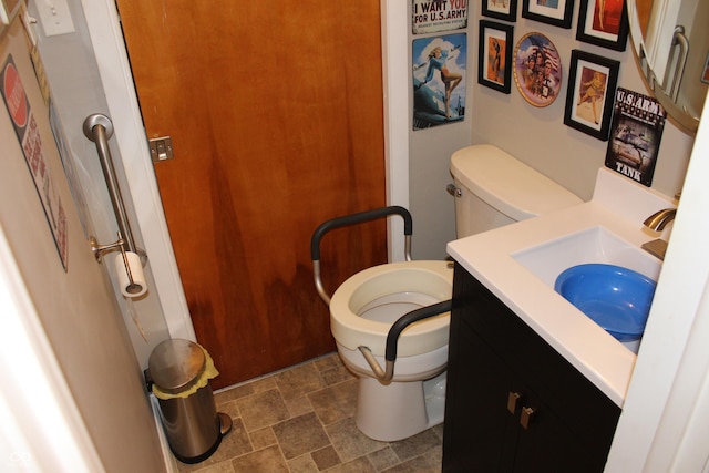 705 Terrace Ln, Greencastle, IN 46135 - bathroom with stone finish flooring and vanity