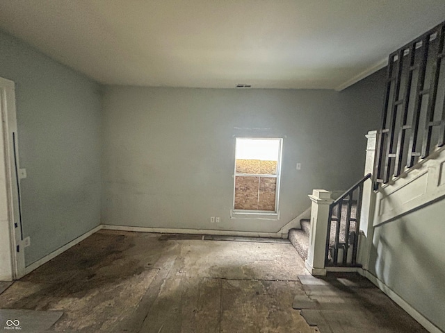 21 N Gladstone Ave, Indianapolis, IN 46201 - entrance foyer with stairway and baseboards