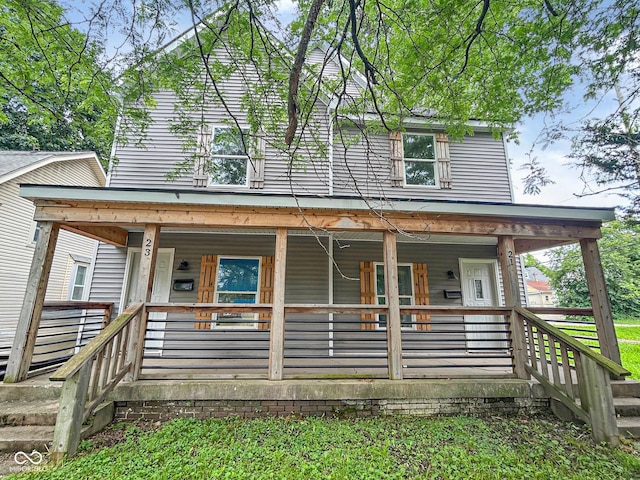 21 N Gladstone Ave, Indianapolis, IN 46201 - view of front of home with a porch