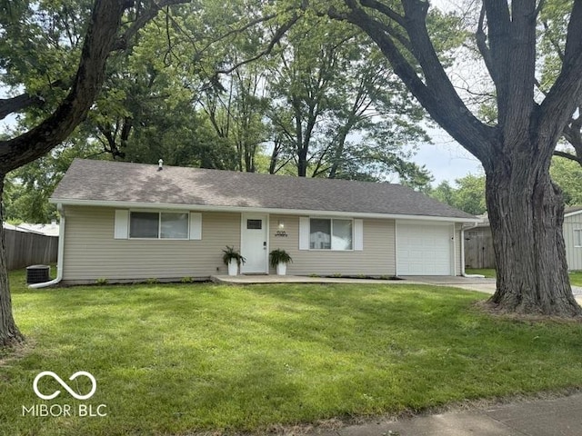 1306 Woodbine Dr, Anderson, IN 46011 - ranch-style home with a garage and roof with shingles