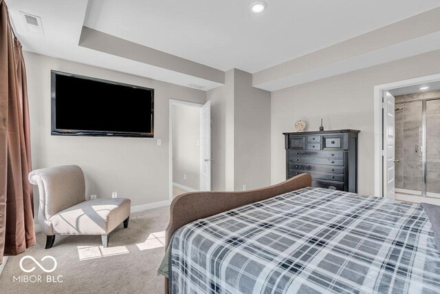3546 Brampton Ln, Westfield, IN 46074 - carpeted bedroom with recessed lighting and ensuite bath
