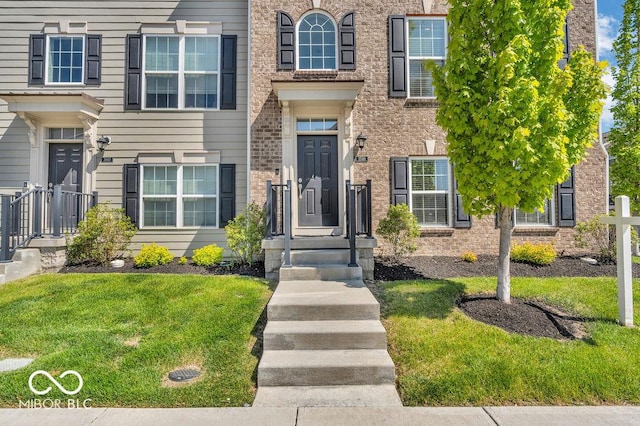 3546 Brampton Ln, Westfield, IN 46074 - view of front of home featuring a front lawn and brick siding