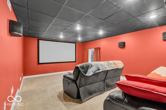 720 Willow Pointe N Dr, Plainfield, IN 46168 - carpeted cinema with recessed lighting and a paneled ceiling
