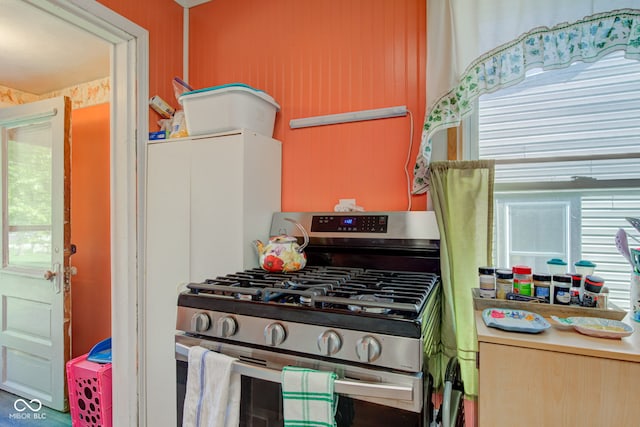 238 S 5th Ave, Beech Grove, IN 46107 - kitchen featuring stainless steel gas range oven