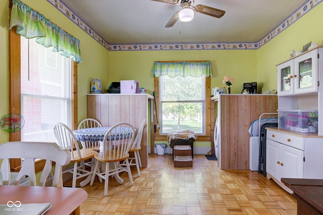 238 S 5th Ave, Beech Grove, IN 46107 - dining room featuring a ceiling fan