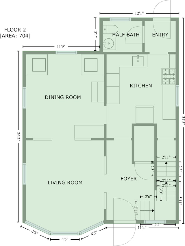 238 S 5th Ave, Beech Grove, IN 46107 - view of floor plan / room layout