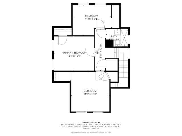 238 S 5th Ave, Beech Grove, IN 46107 - view of room layout