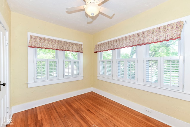 1325 Fordice Rd, Lebanon, IN 46052 - empty room featuring hardwood / wood-style floors and ceiling fan