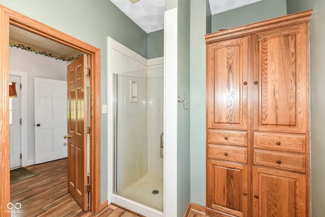 1325 Fordice Rd, Lebanon, IN 46052 - full bathroom with a shower stall and wood finished floors