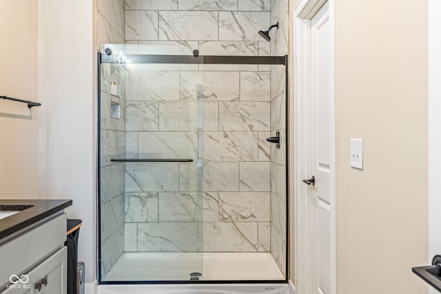 830 Freeland Way, Carmel, IN 46032 - full bathroom with a shower stall and vanity