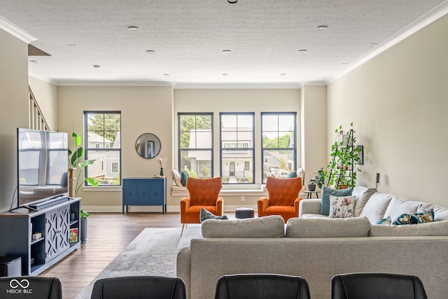 830 Freeland Way, Carmel, IN 46032 - living area with wood finished floors and crown molding