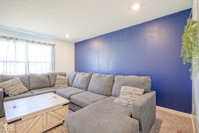 507 Redvine Dr, Sheridan, IN 46069 - carpeted living area with baseboards and recessed lighting