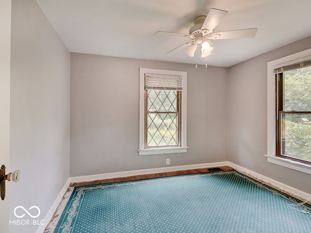 1908 W Northgate St, Indianapolis, IN 46228 - unfurnished room featuring ceiling fan and wood finished floors