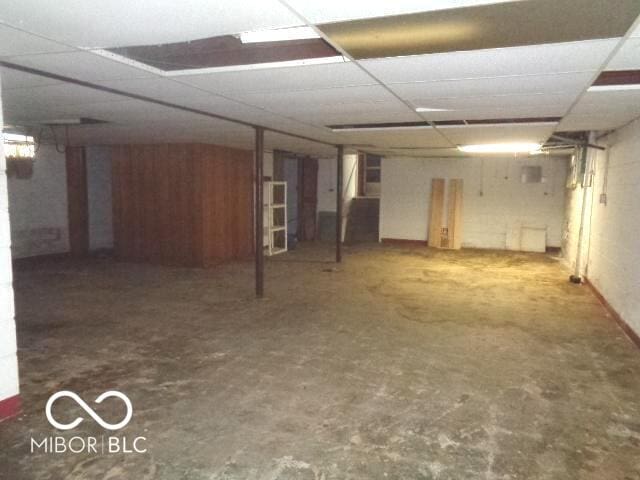 3253 W 34th St, Indianapolis, IN 46222 - finished basement featuring a drop ceiling