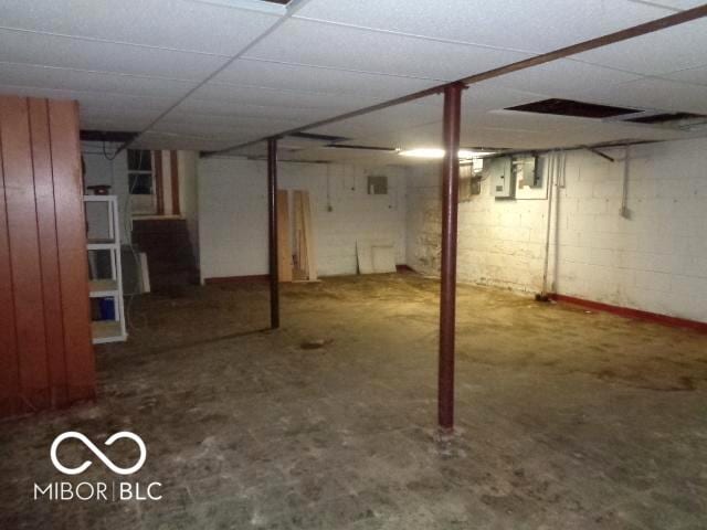 3253 W 34th St, Indianapolis, IN 46222 - below grade area with concrete block wall