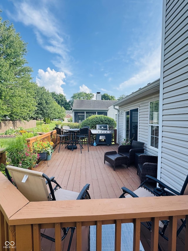 10477 Silver Ridge Cir, Fishers, IN 46038 - deck with outdoor dining area