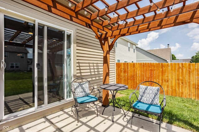 17183 Petersfield Ln, Westfield, IN 46074 - view of patio with a pergola
