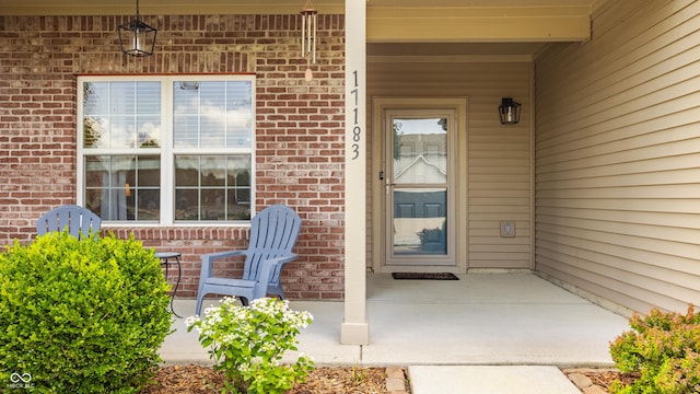 17183 Petersfield Ln, Westfield, IN 46074 - property entrance with brick siding and covered porch