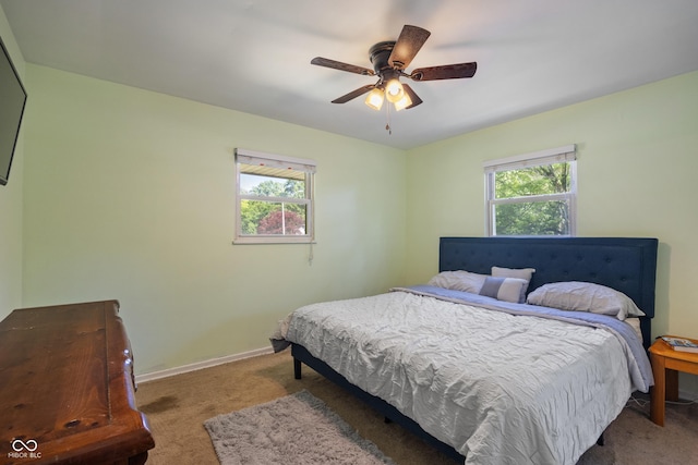 1302 N Furman Ave, Indianapolis, IN 46214 - bedroom with carpet flooring, multiple windows, and a ceiling fan