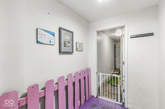 777 Sycamore St, Westfield, IN 46074 - hallway featuring an upstairs landing and concrete flooring