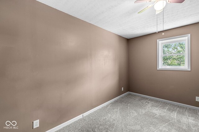 777 Sycamore St, Westfield, IN 46074 - carpeted spare room with ceiling fan and a textured ceiling