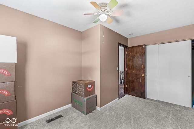 777 Sycamore St, Westfield, IN 46074 - unfurnished bedroom featuring carpet floors, a closet, and ceiling fan