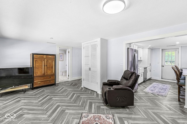 777 Sycamore St, Westfield, IN 46074 - living area featuring a textured ceiling