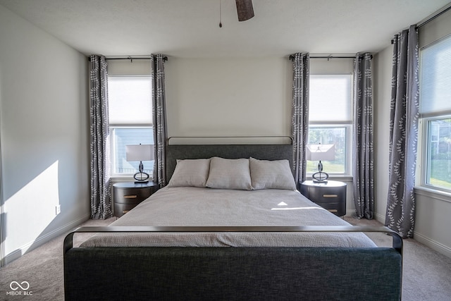16235 Natures Way, Westfield, IN 46074 - carpeted bedroom with baseboards and ceiling fan