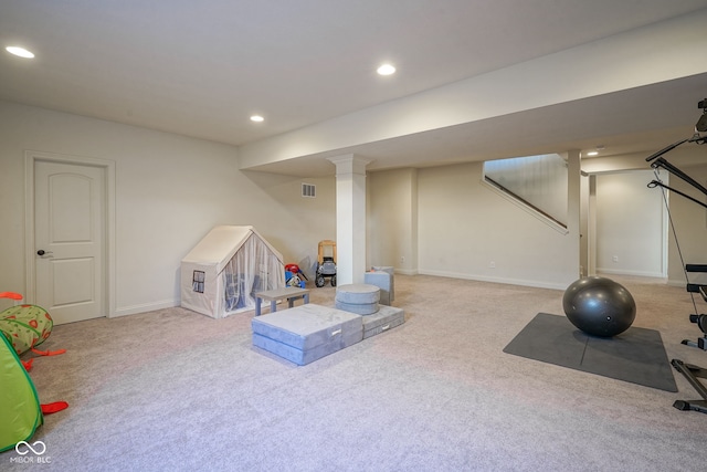 16235 Natures Way, Westfield, IN 46074 - recreation room featuring carpet and recessed lighting