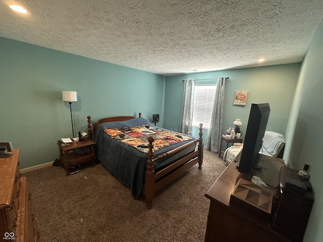 1001 Paradise Ct Unit F, Greenwood, IN 46143 - carpeted bedroom with recessed lighting and a textured ceiling