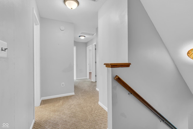 6329 Whitaker Farms Dr, Indianapolis, IN 46237 - hall featuring an upstairs landing and baseboards