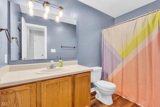 6329 Whitaker Farms Dr, Indianapolis, IN 46237 - full bath featuring vanity, wood finished floors, and curtained shower