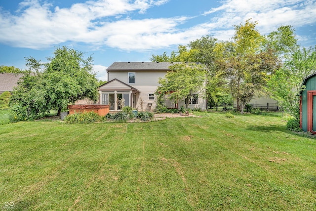 6329 Whitaker Farms Dr, Indianapolis, IN 46237 - view of yard featuring a hot tub