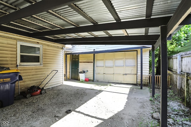 7307 Twin Beech Dr, Indianapolis, IN 46226 - garage featuring a carport
