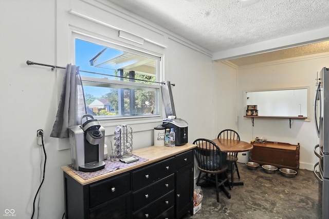 7307 Twin Beech Dr, Indianapolis, IN 46226 - office featuring a textured ceiling and concrete flooring
